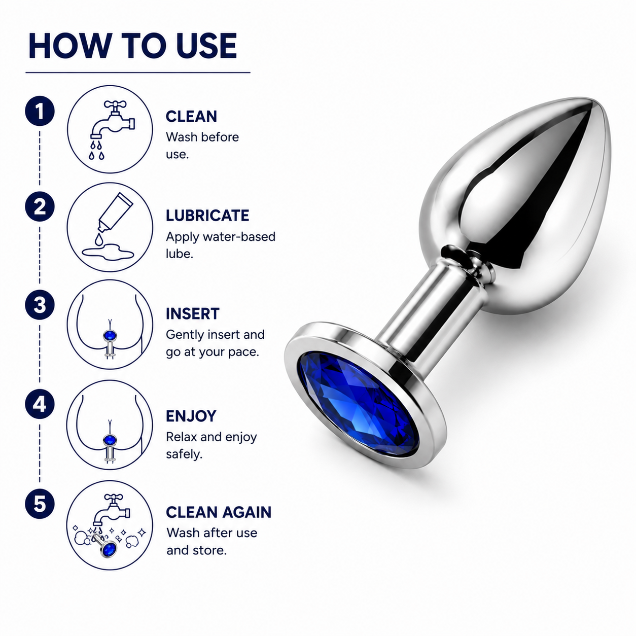 Stainless steel Butt plug